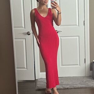 ZARA red maxi dress